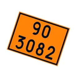 Placa de Sinalização para Caminhão Combustível 90 3082