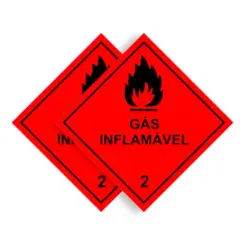 Placa Simbologia 2 -Gás Inflamável-30 X 30