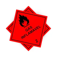 Placa Simbologia 2 -Gás Inflamável-30 X 30