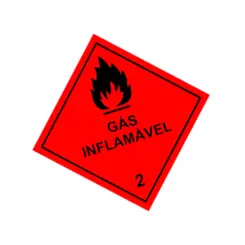 Placa Simbologia 2 -Gás Inflamável-30 X 30