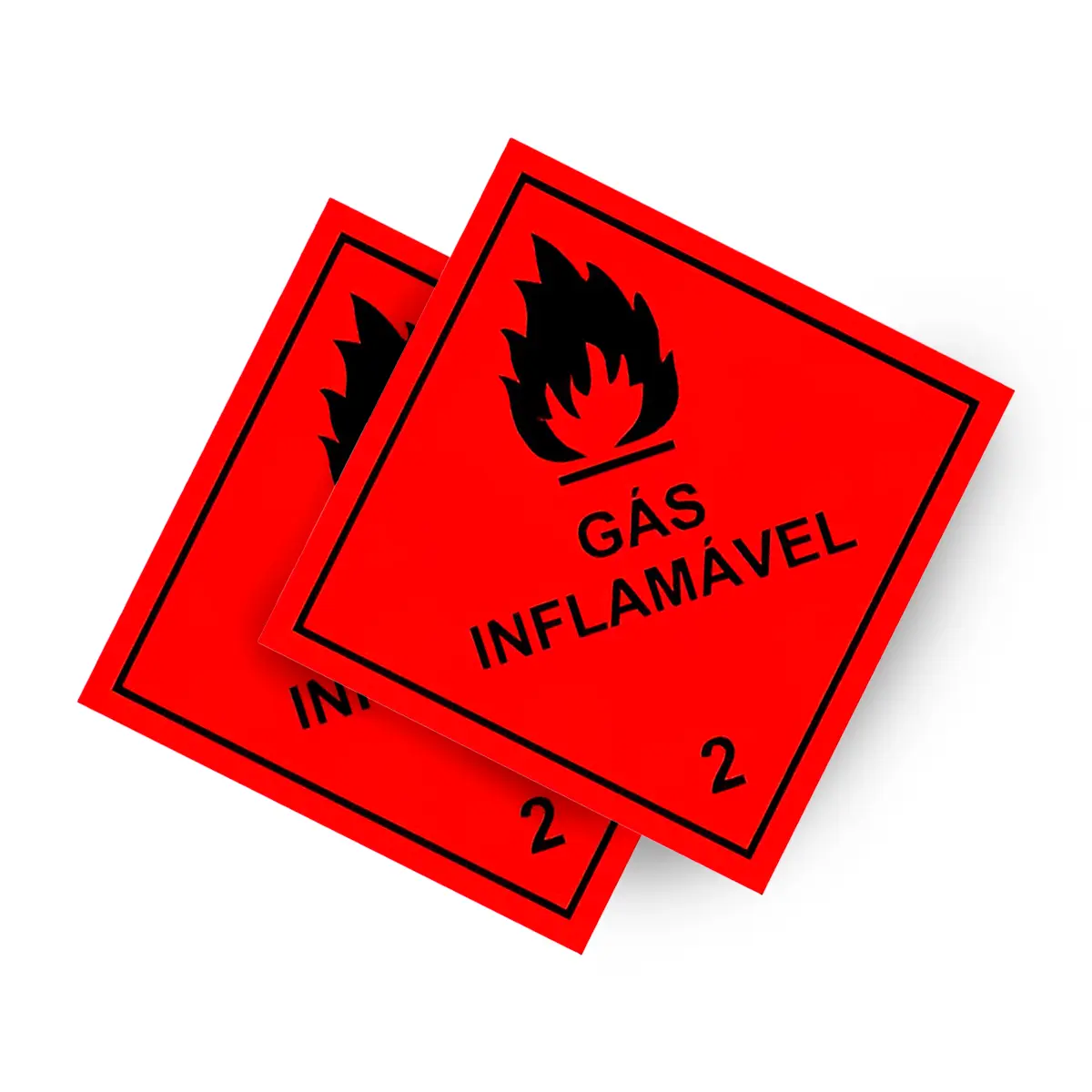 Placa Simbologia 2 -Gás Inflamável-30 X 30