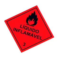 Placa Simbologia 3-Líquido Inflamável-30 X 30