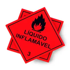 Placa Simbologia 3-Líquido Inflamável-30 X 30
