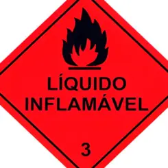 Placa Simbologia 3-Líquido Inflamável-30 X 30