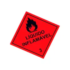 Placa Simbologia 3-Líquido Inflamável-30 X 30