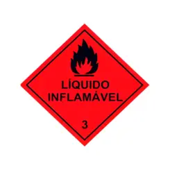 Placa Simbologia 3-Líquido Inflamável-30 X 30