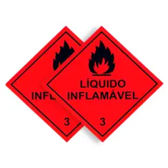 Placa Simbologia 3-Líquido Inflamável-30 X 30