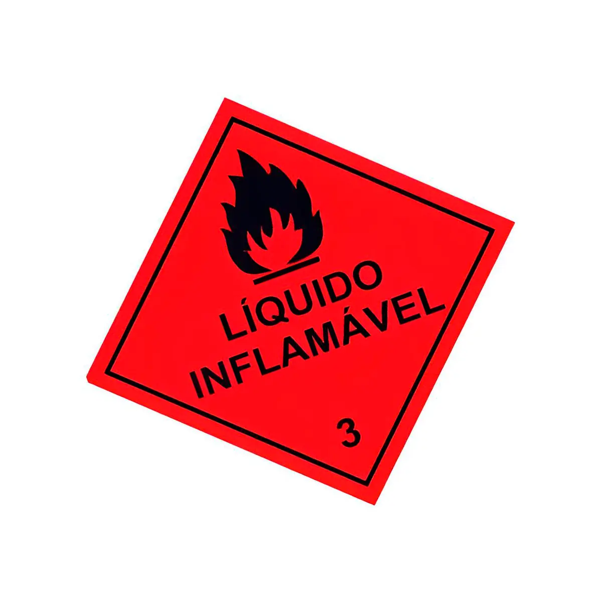 Placa Simbologia 3-Líquido Inflamável-30 X 30
