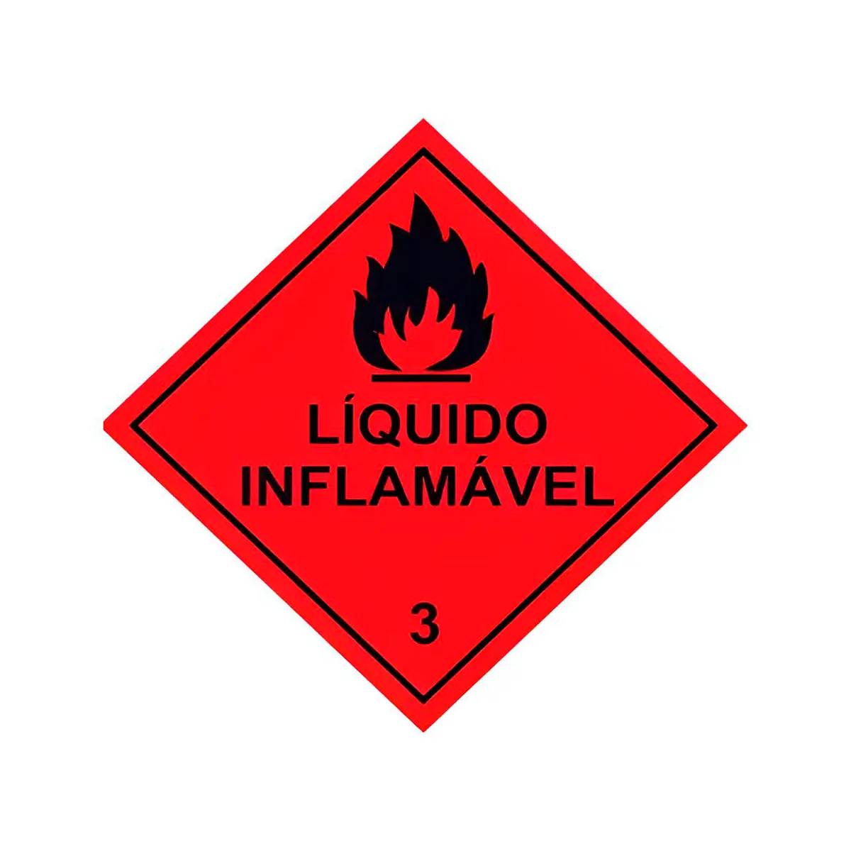 Placa Simbologia 3-Líquido Inflamável-30 X 30