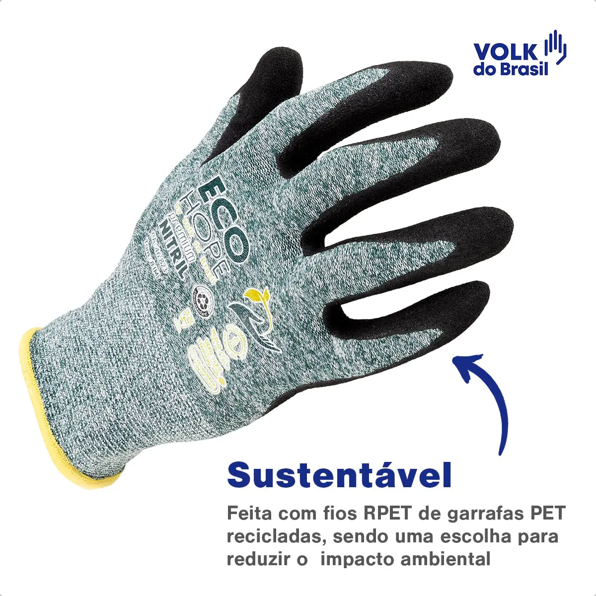 Luva Eco Hope Premium Nitril Volk