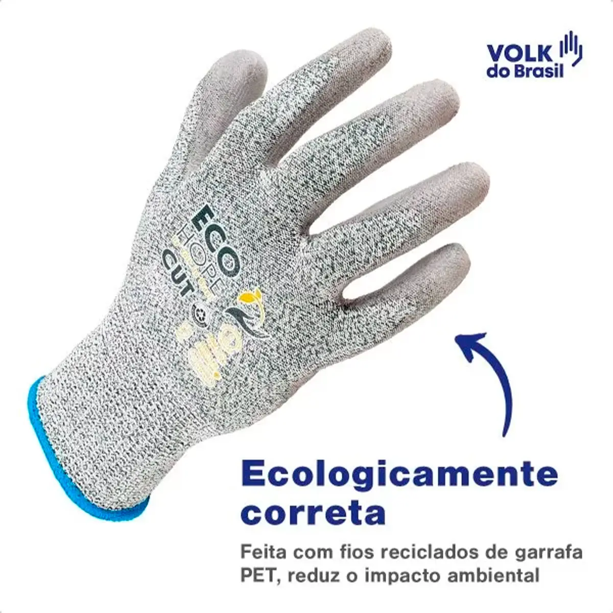 Luva Eco Hope Cut - Volk - Com 12 Pares