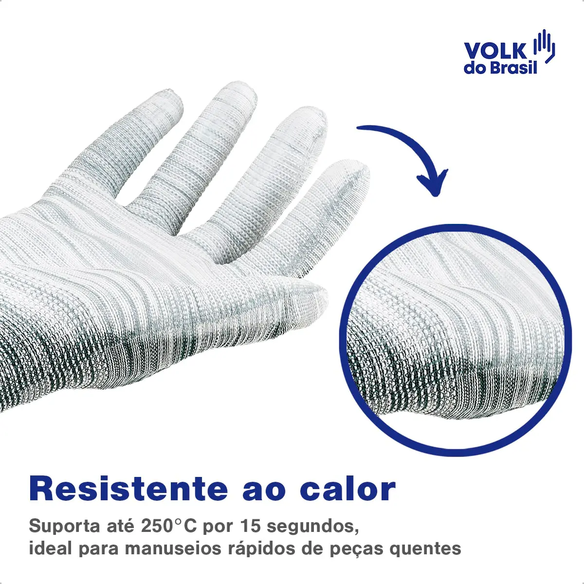 Luva Eco Hope Tátil Volk - Com 12 Pares