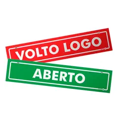Placa Aberto Fechado - 30x65cm - Encartale