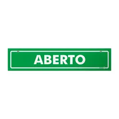 Placa Aberto Fechado - 30x65cm - Encartale