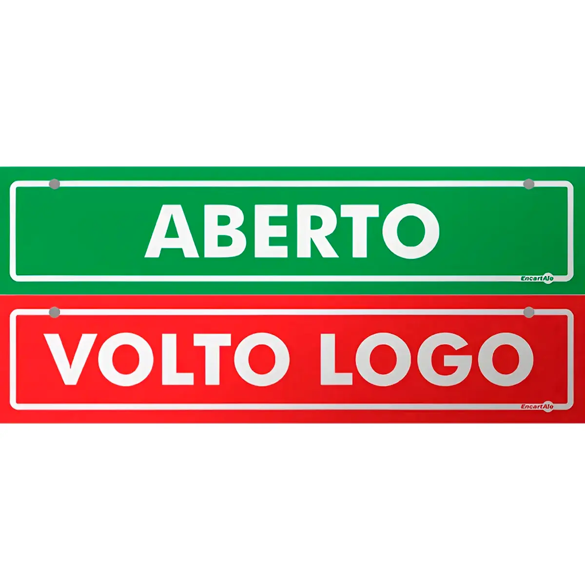 Placa Aberto Fechado - 30x65cm - Encartale