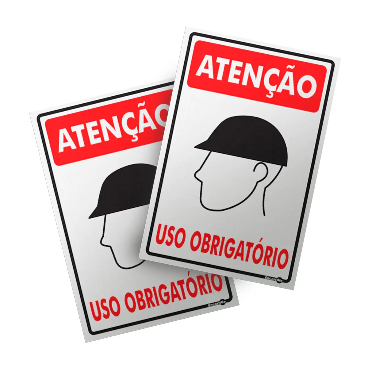 Placa Uso Obrigatório de Capacete 20 x 30 cm PS84 - Encartele