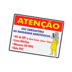 Atenção Kit De Epis Uso Obrigatório Ao Manusear 40X30X15MM - Encartale