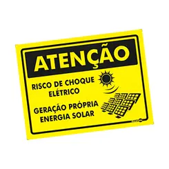 Atenção Risco Choque Elétrico Geração Própria 15X20 PS888 - Encartale