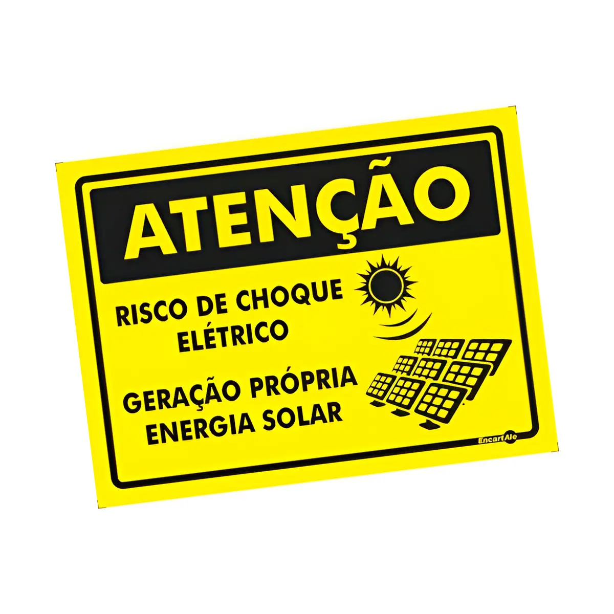Atenção Risco Choque Elétrico Geração Própria 15X20 PS888 - Encartale