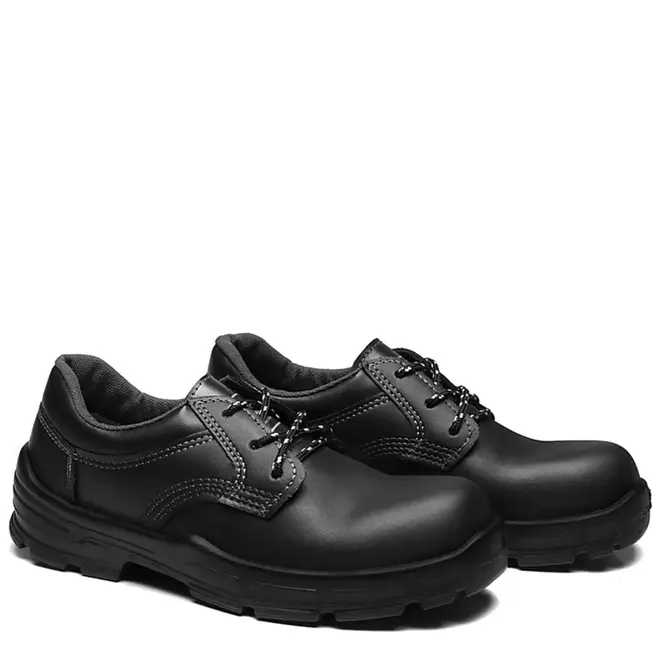 Sapato de segurança amarrar preto 4010BSA Bracol com bico PVC