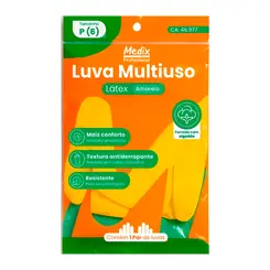 Luva Multiuso Latéx MBLIFE Amarela Medix