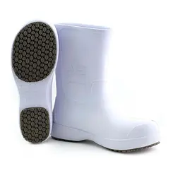 Bota de EVA Cano Longo Soft Work BB86 Branco com Bico Composite