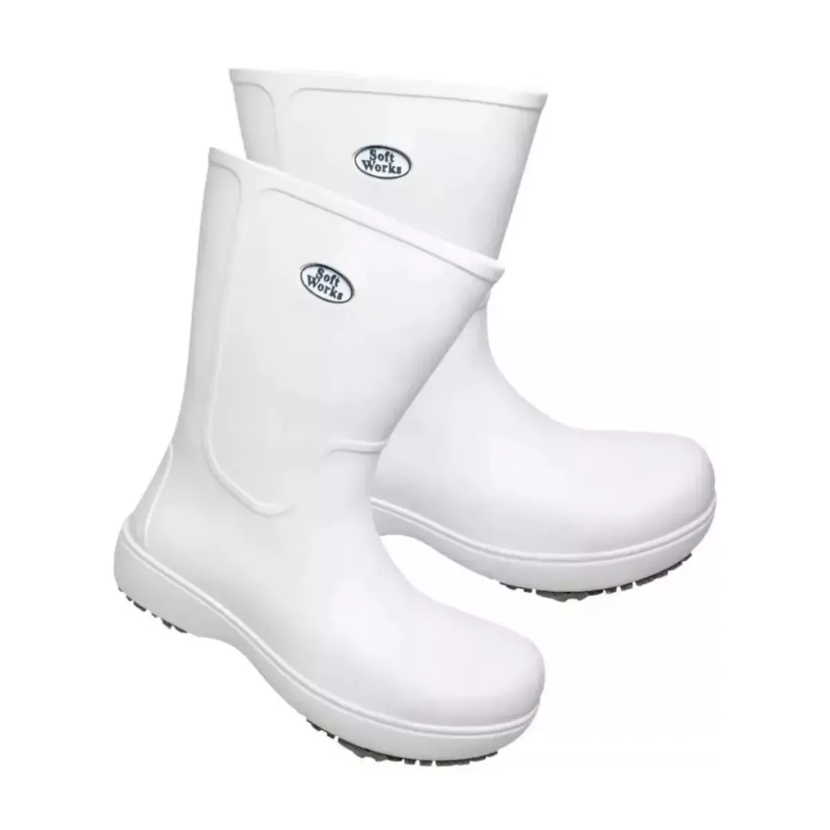 Bota de EVA Cano Longo Soft Work BB86 Branco com Bico Composite