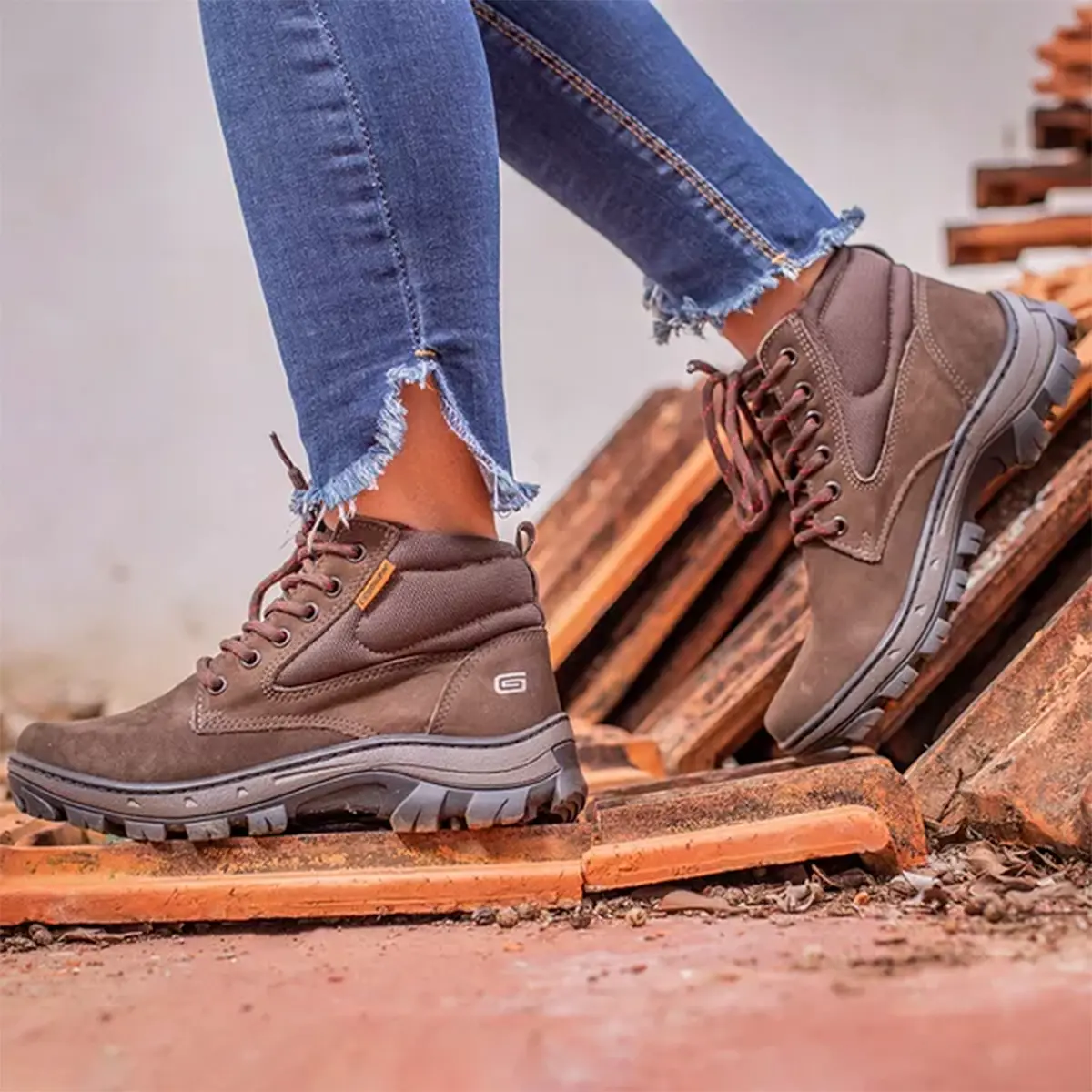 Coturno Nobuck Tabaco Feminino Gogowear - Epis Online