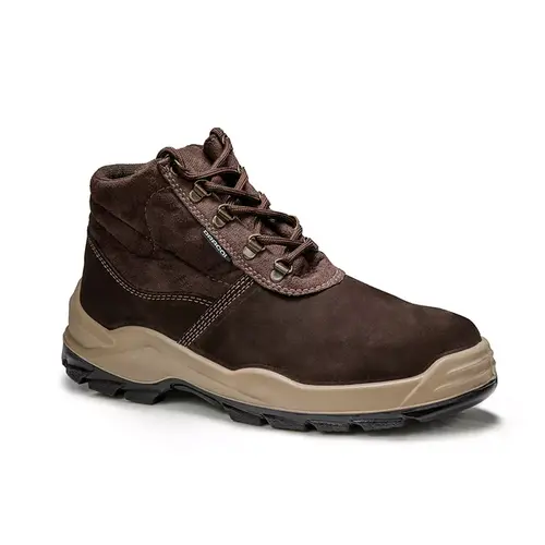 Botina Denver Bracol em Nobuck 4053 BAF Marrom com Bico de Composite