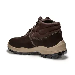 Botina Denver Bracol em Nobuck 4053 BAF Marrom com Bico de Composite
