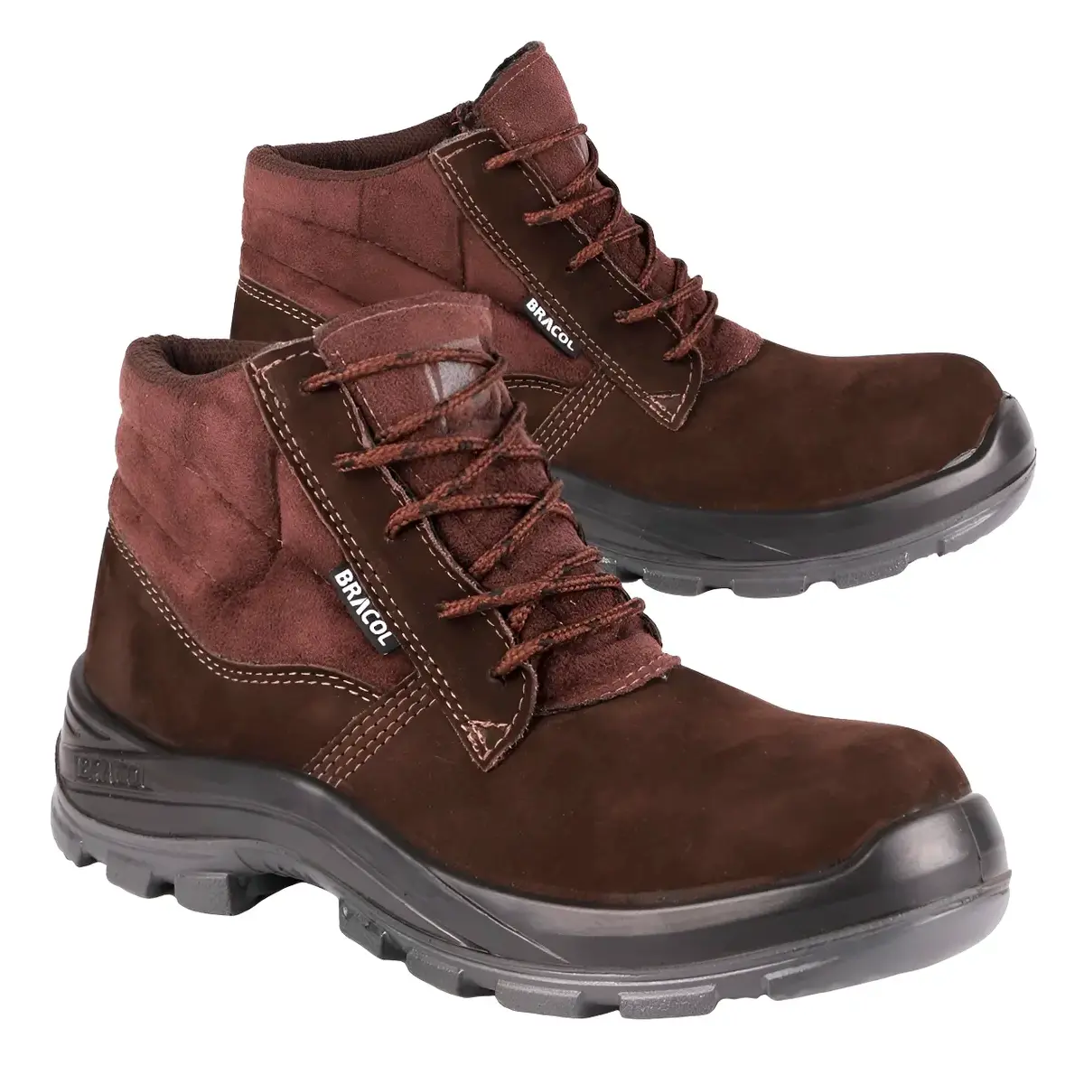 Botina Bracol em Nobuck 4018BAFN Marrom com Bico de Composite