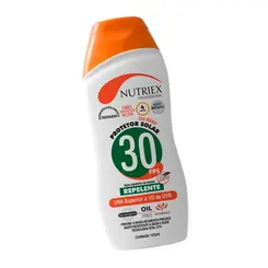 Protetor Solar com Repelente Nutriex Fator 30 Oil Free Bisnaga 120ml