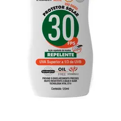 Protetor Solar com Repelente Nutriex Fator 30 Oil Free Bisnaga 120ml