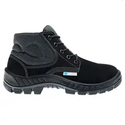 Botina New Prime Marluvas de Amarrar Nobuck Preta 50B26CBBP