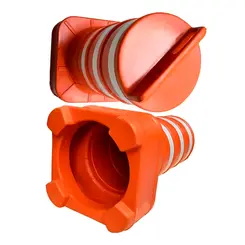 Cone Barril Laranja com Faixa - FIT 40X40X1,20