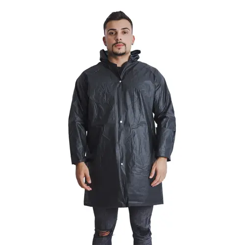 Capa de Chuva 0,32 PVC Preta Maicol