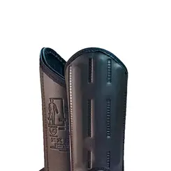 Perneira de Proteção em Bidim  03 Talas com Fechamento em  Velcro Preta J&G