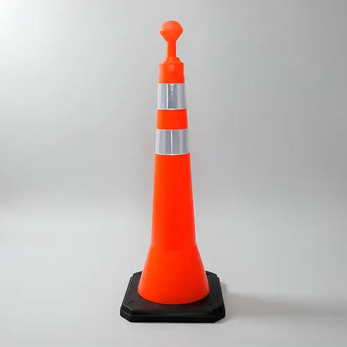 Cone Pirulito Balizador Laranja e Branco - Nalcon