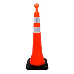 Cone Pirulito Balizador Laranja e Branco - Nalcon