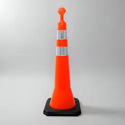 Cone Pirulito Balizador Laranja e Branco - Nalcon