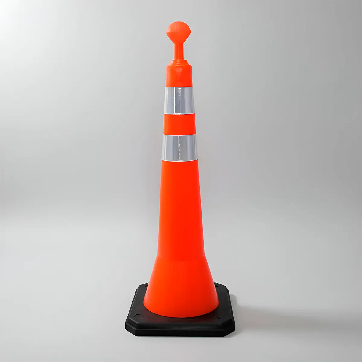 Cone Pirulito Balizador Laranja e Branco - Nalcon