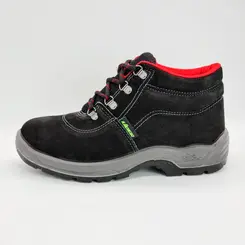 Botina de Amarrar Nobuck Marrom Preto L430 Lider