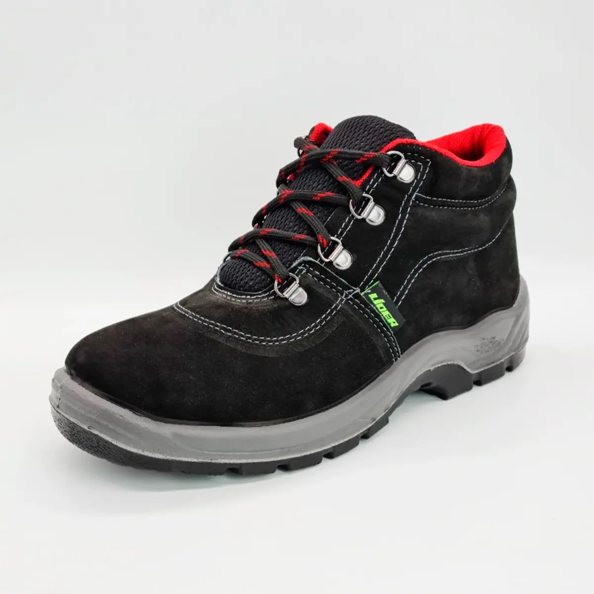 Botina de Amarrar Nobuck Marrom Preto L430 Lider