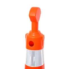 Cone Balizador Pirulito Laranja com 2 Faixas Refletivas - Plastcor