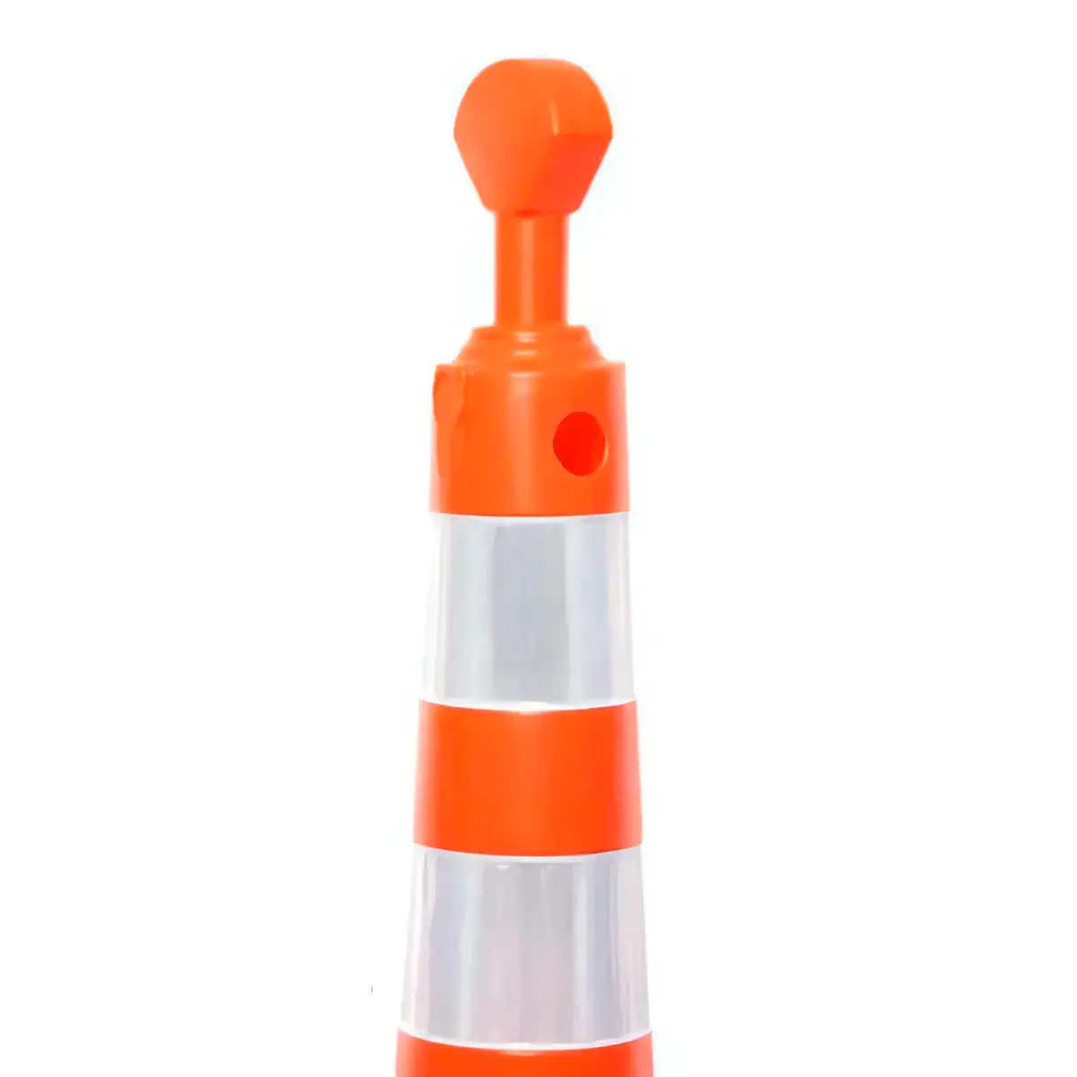 Cone Balizador Pirulito Laranja com 2 Faixas Refletivas - Plastcor