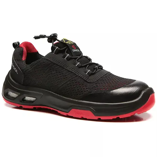 Tênis de Segurança Detroit Eco Preto / Vermelho Bracol