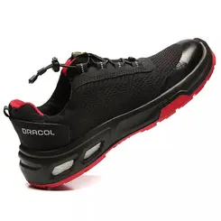 Tênis de Segurança Detroit Eco Preto / Vermelho Bracol