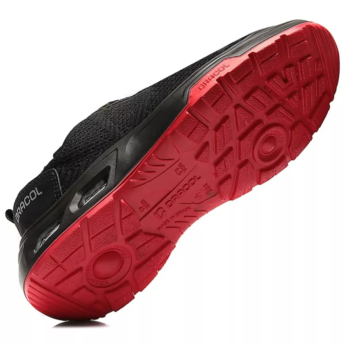 Tênis de Segurança Detroit Eco Preto / Vermelho Bracol