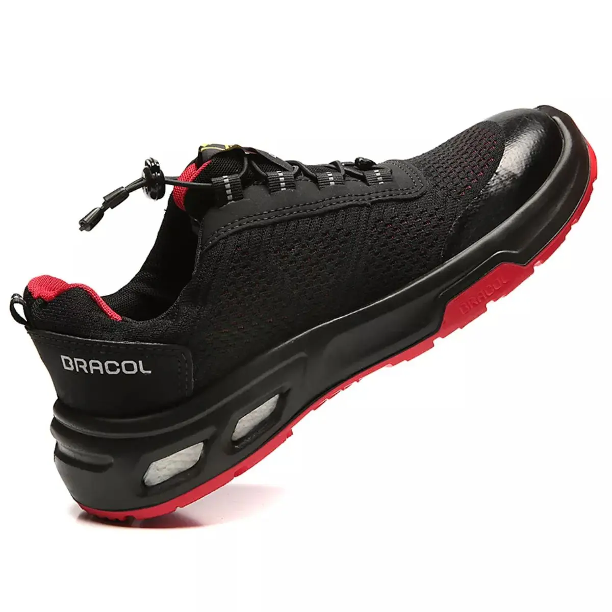 Tênis de Segurança Detroit Eco Preto / Vermelho Bracol