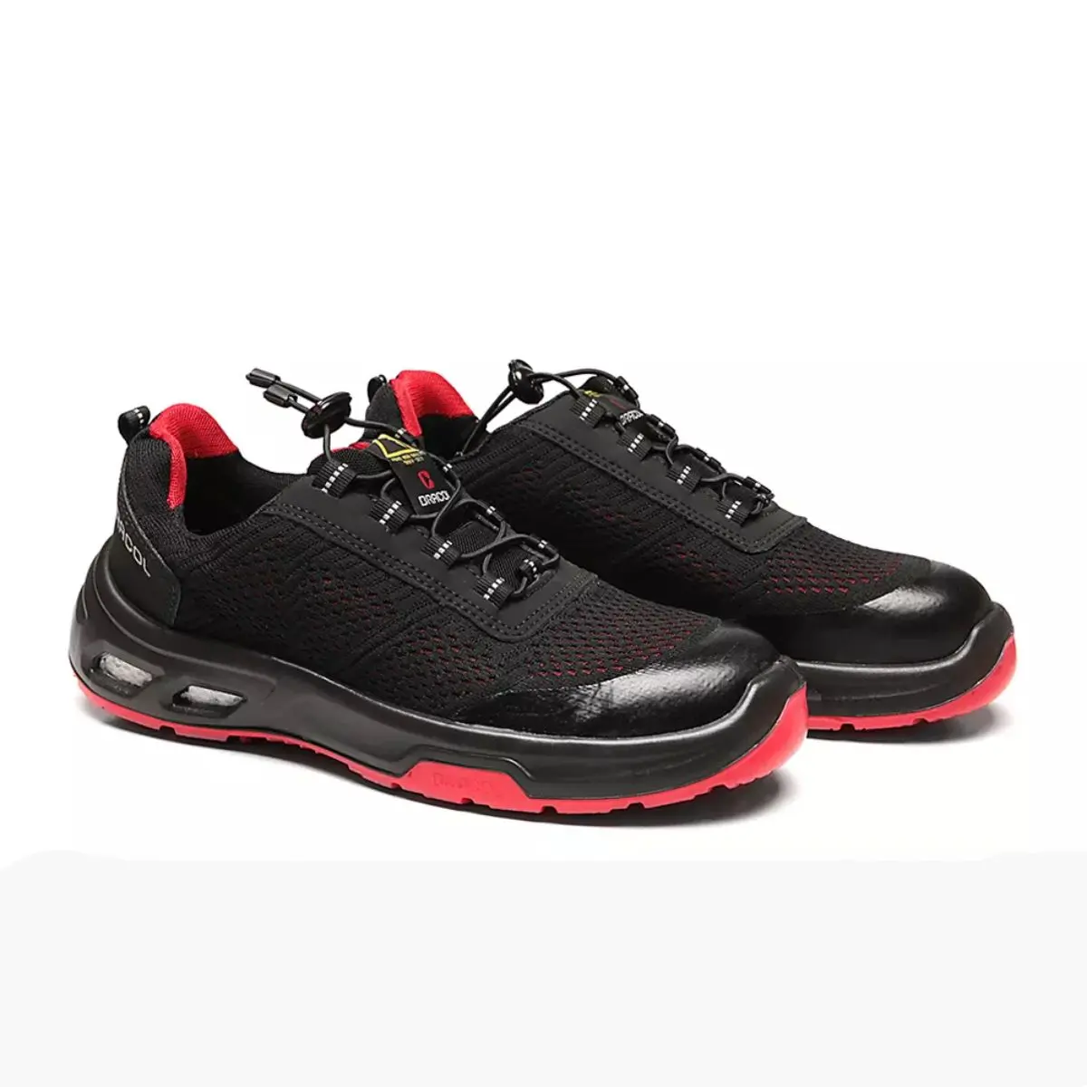 Tênis de Segurança Detroit Eco Preto / Vermelho Bracol